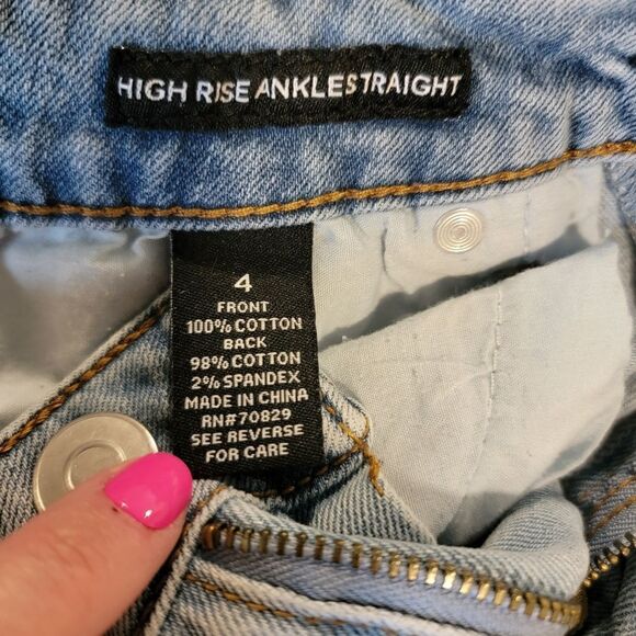 Rue 21 High Rise Ankle Straight jeans size 4 - Picture 3 of 3